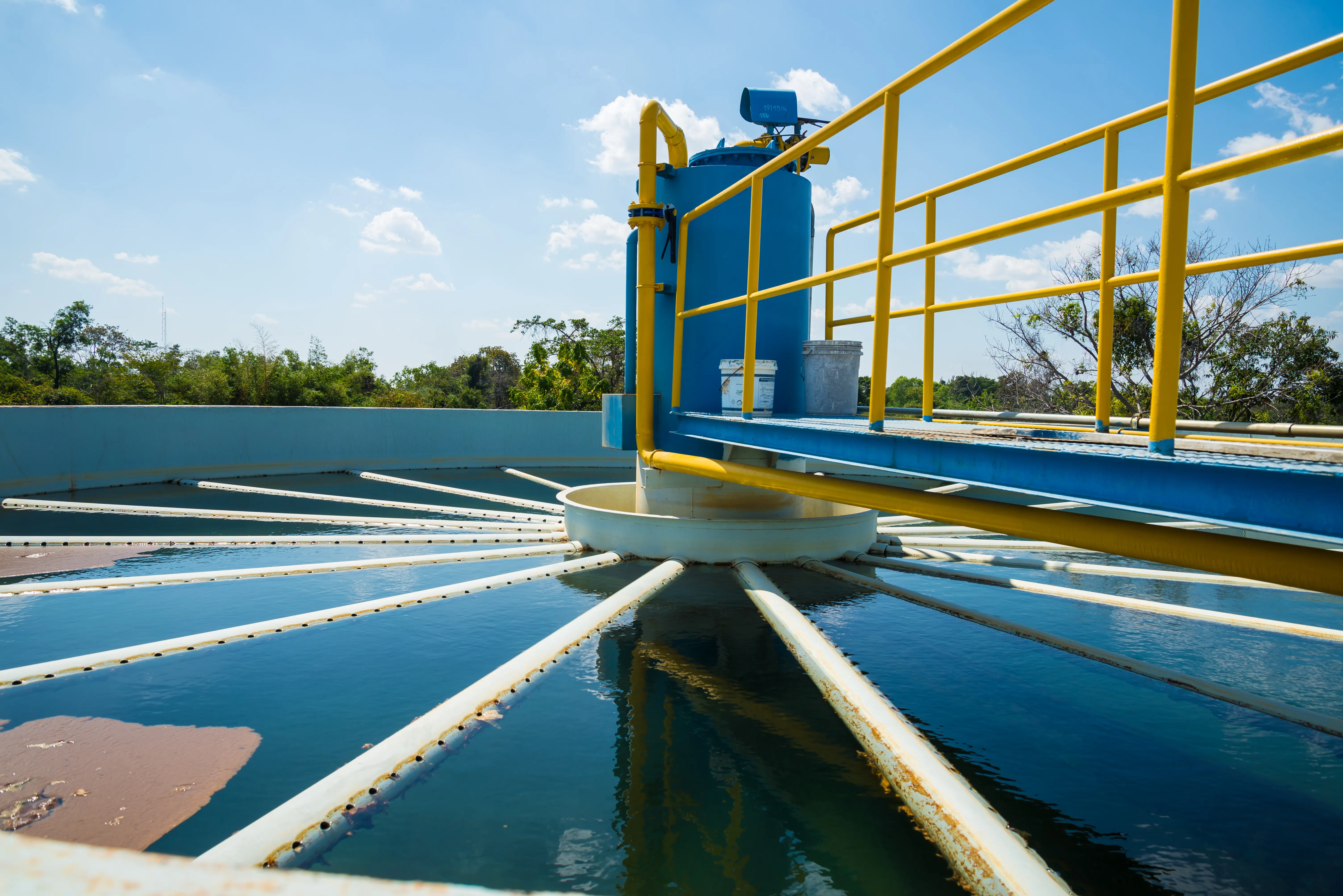 sewage treatment plant tanks